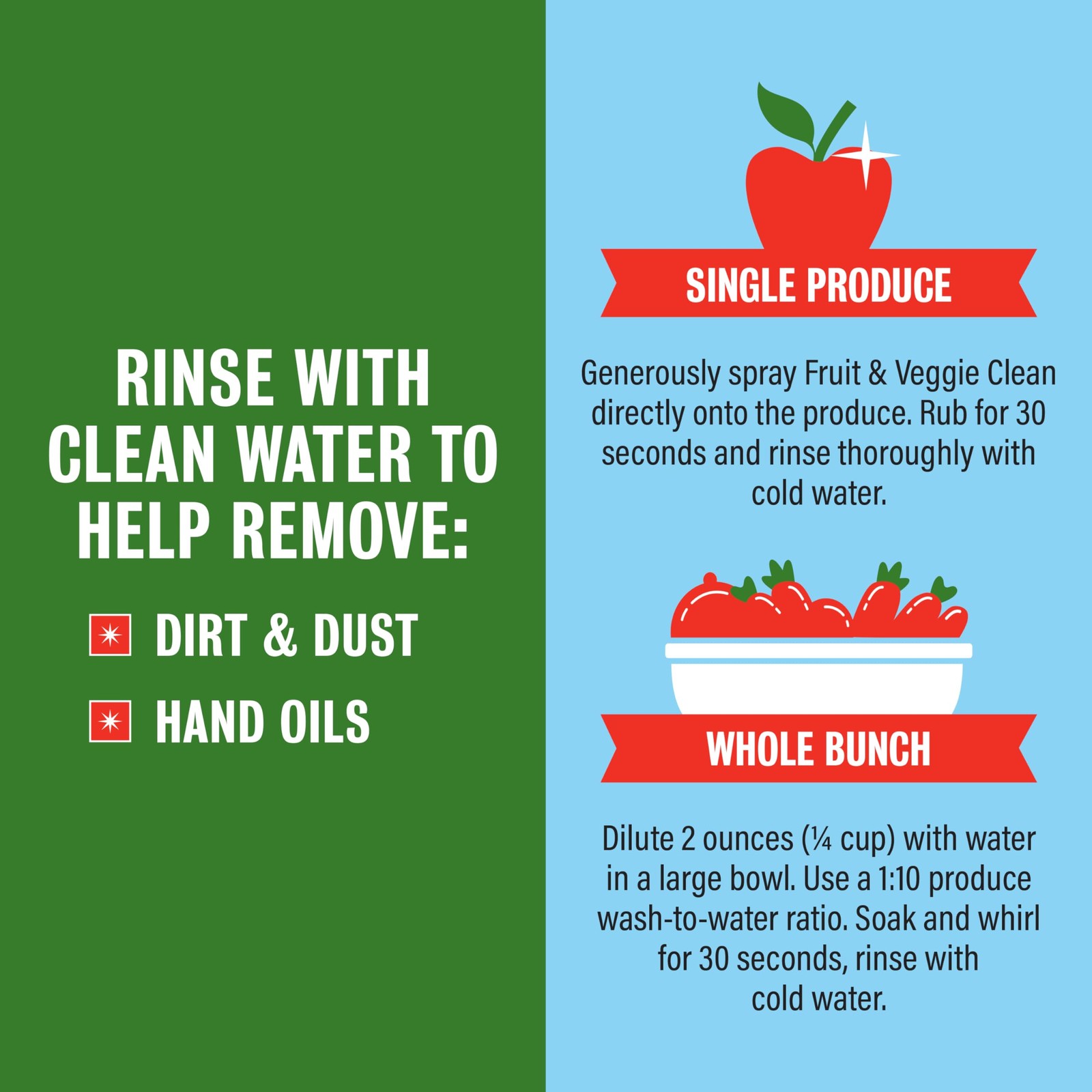 Rebel Green Fruit & Veggie Clean – 128 Fl Oz (Pack of 1), No Color