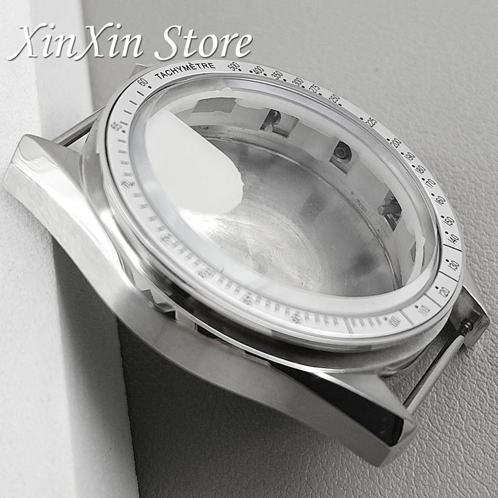 39.7mm MEN’s WATCH Case MOON Pattern Back CHRONOGRAPH For VK63A VK63 VK64 QUARTZ