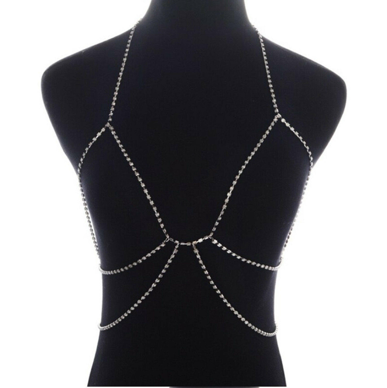 Rhinestone Body Jewelry Crystal Bikini Bra Beach Jewelry