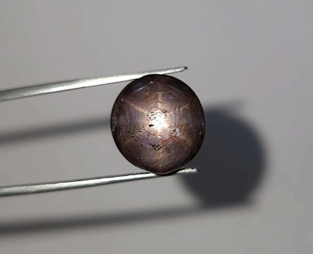 Natural Star Sapphire Cabochon 14.30 Ct Black Oval untreated loose gemstone