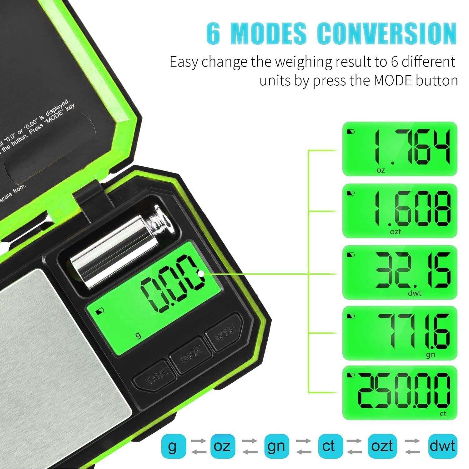 Digital Pocket Scale 200g x 0.01g – Mini Jewelry Scale with LCD, Tare Function &