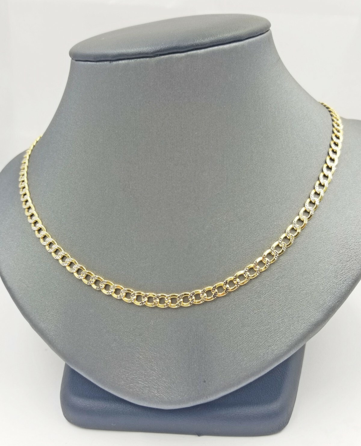10K Yellow Gold 5mm Cuban Curb Link chain Necklace 18-26 Inch Diamond Cut Real