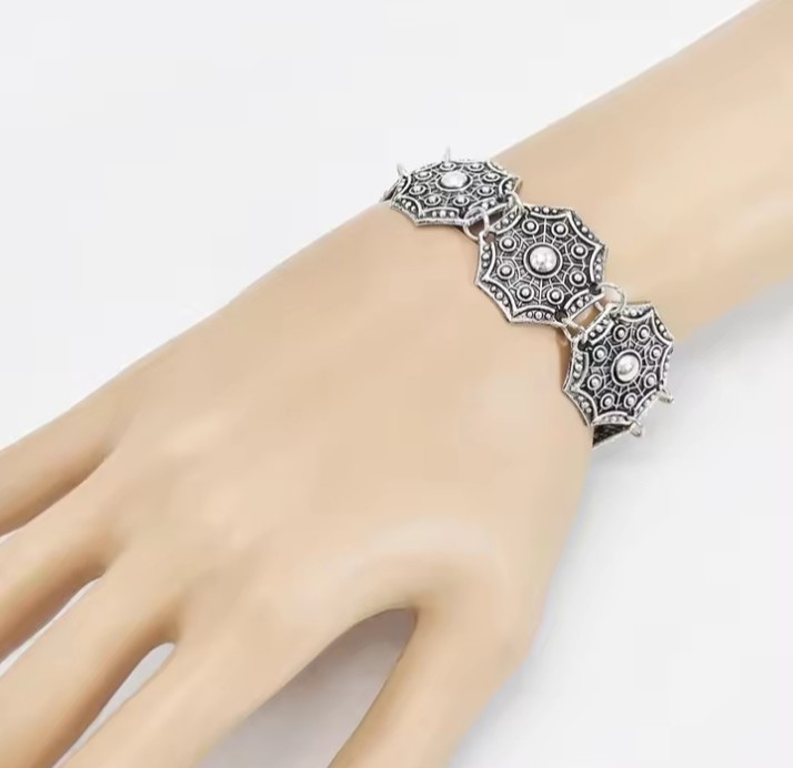 Boho Luxury Rainbow CZ Bracelet Jewelry Set Women Antique Gold & SilverPartyGift