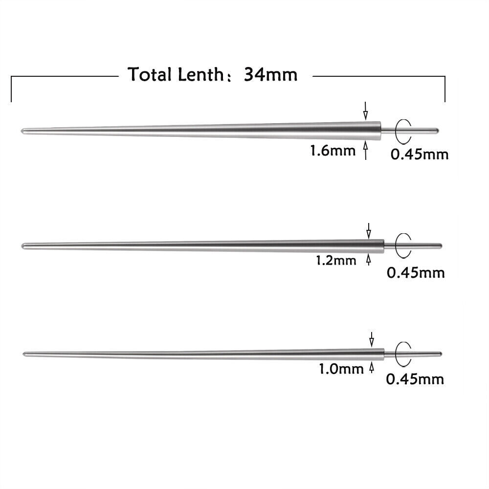 18G 16G 14G Titanium Threadless Insertion Taper Dermal Pin Body Piercing Tool