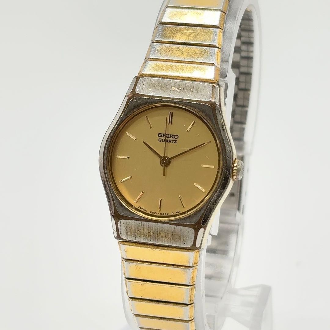 Working item SEIKO Ladies Watch Quartz New Battery Gold