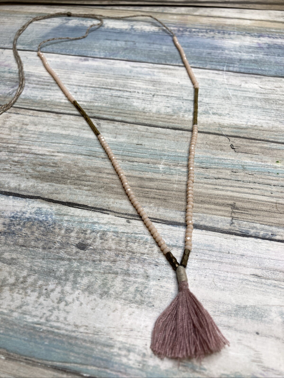 Dainty Crystals Beads Tassel Adjustable Necklace Cord Unbranded