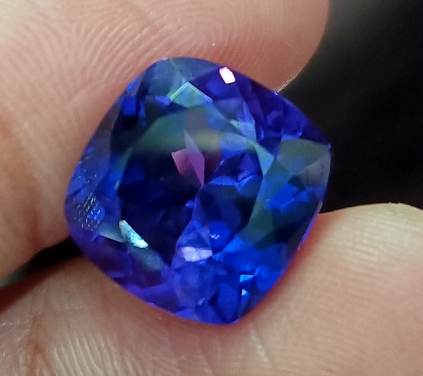 NATURAL Ceylon Bi-Color Boysenberry Sapphire Cushion Cut Loose GEMSTONE 11.00 Ct