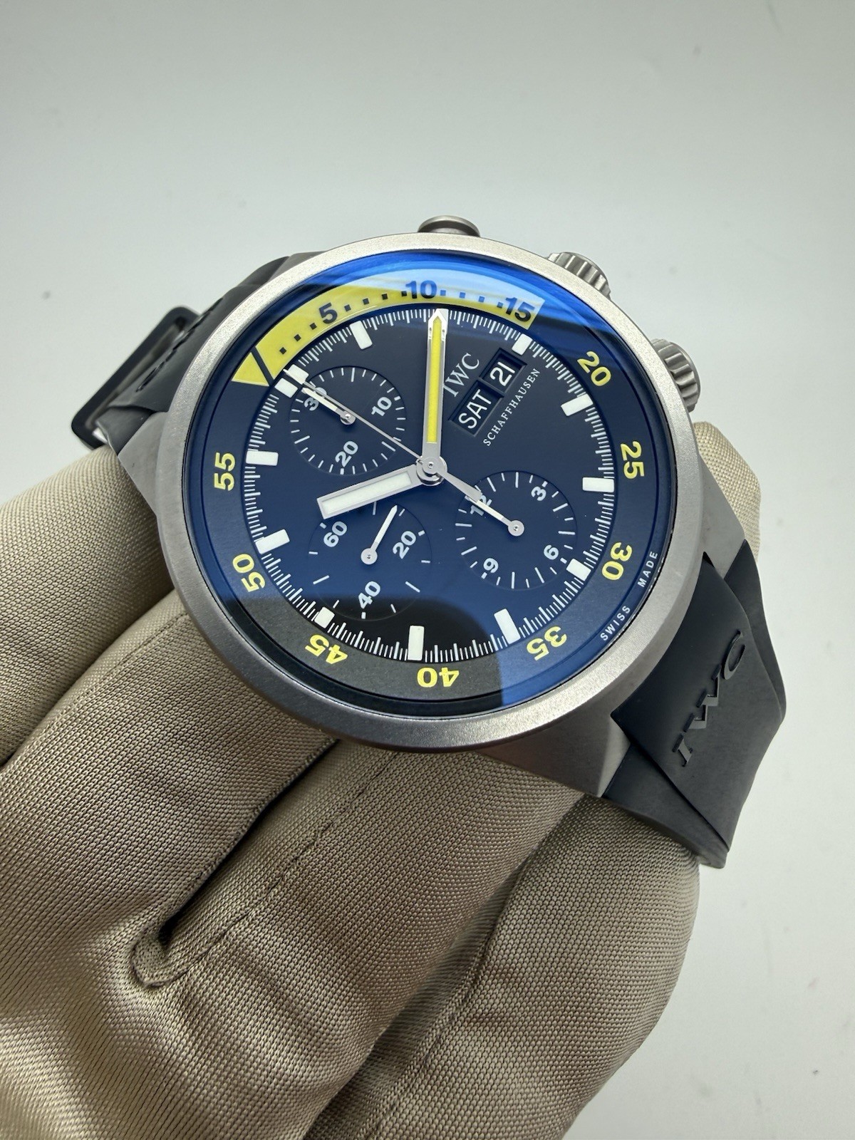 2006 IWC Aquatimer Titanium Black Dial 42mm Automatic Men’s Watch IW371918 B+P