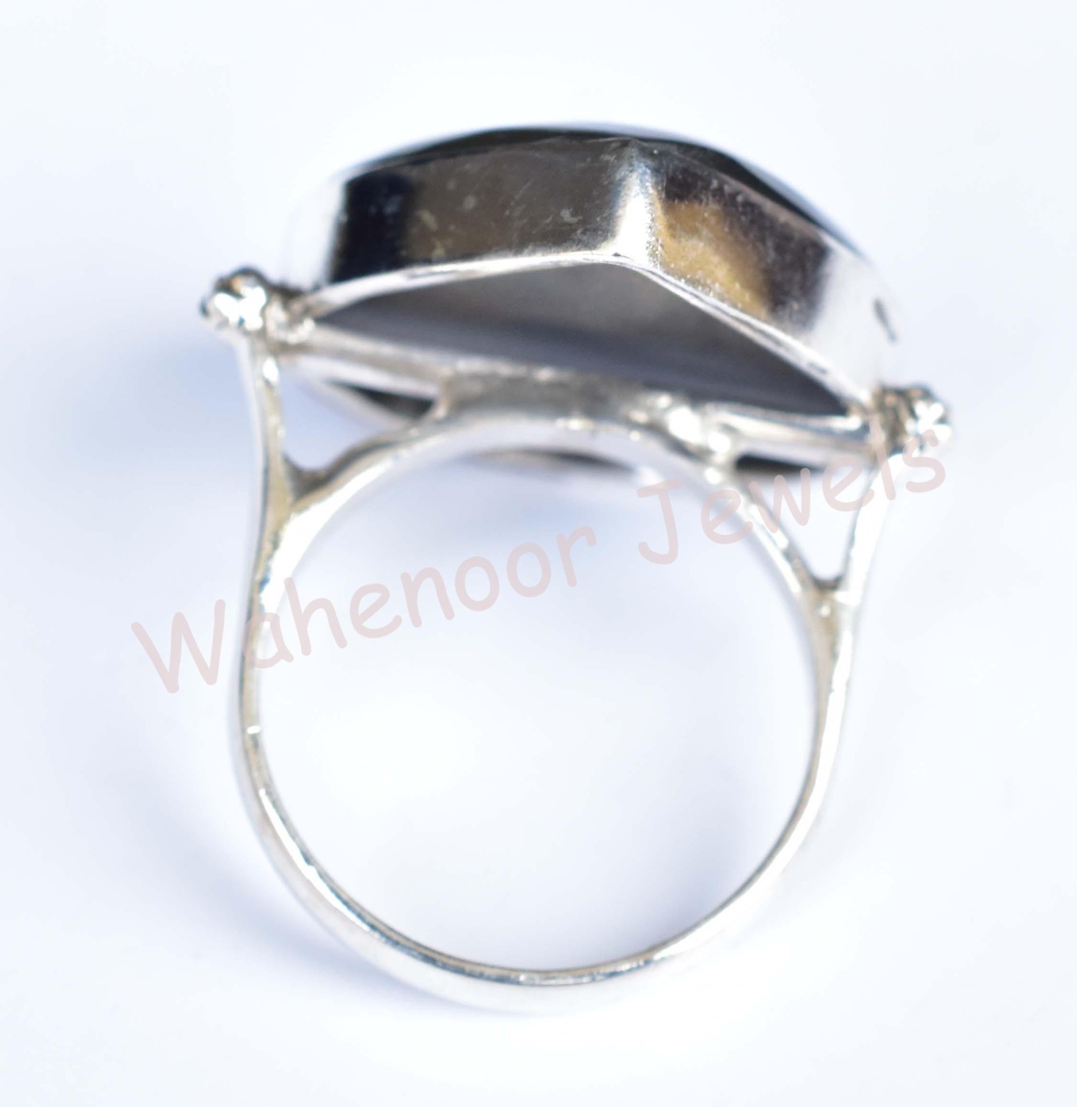 40.55 Ct Mountain Aurora Opal 925 Sterling Silver Ring Size 7.5 US Women Ring