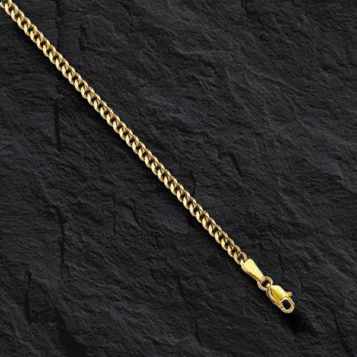 14k Yellow Gold 16″ Solid Gourmette Curb Link 2mm 5.4 gram Pendant Chain Necklac