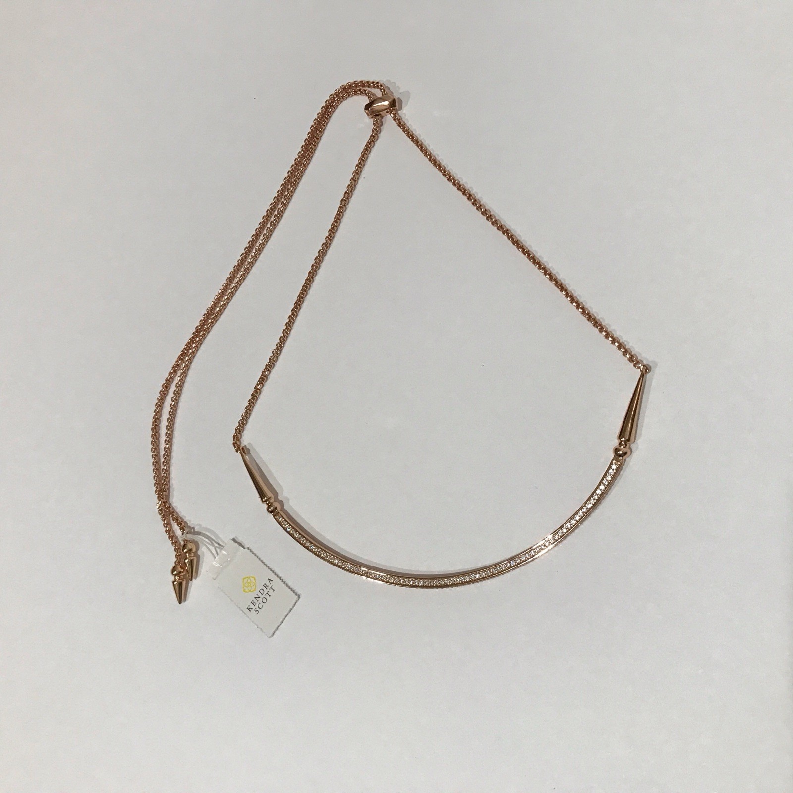 Kendra Scott Scottie Rose Goldtone Adjustable Necklace NWT & Box