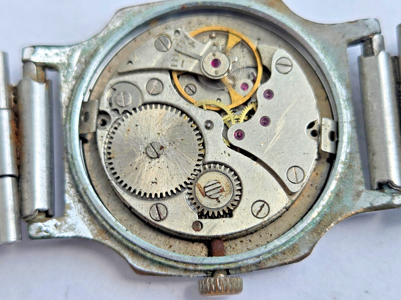 Russian Wristwatch Watch Pobeda , Victory . Made in USSR . Not working for parts