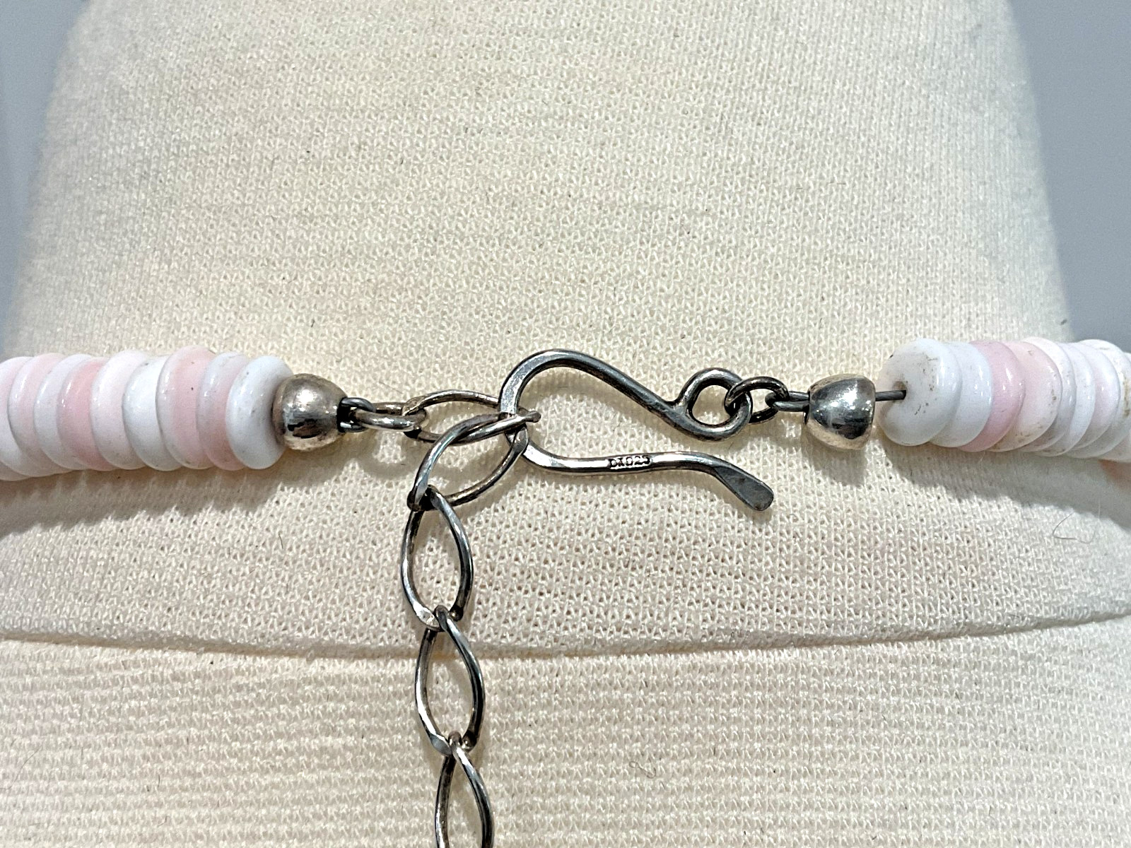 Jay King DTR Sterling Silver Queen Pink Conch Shell Graduated Bead Necklace