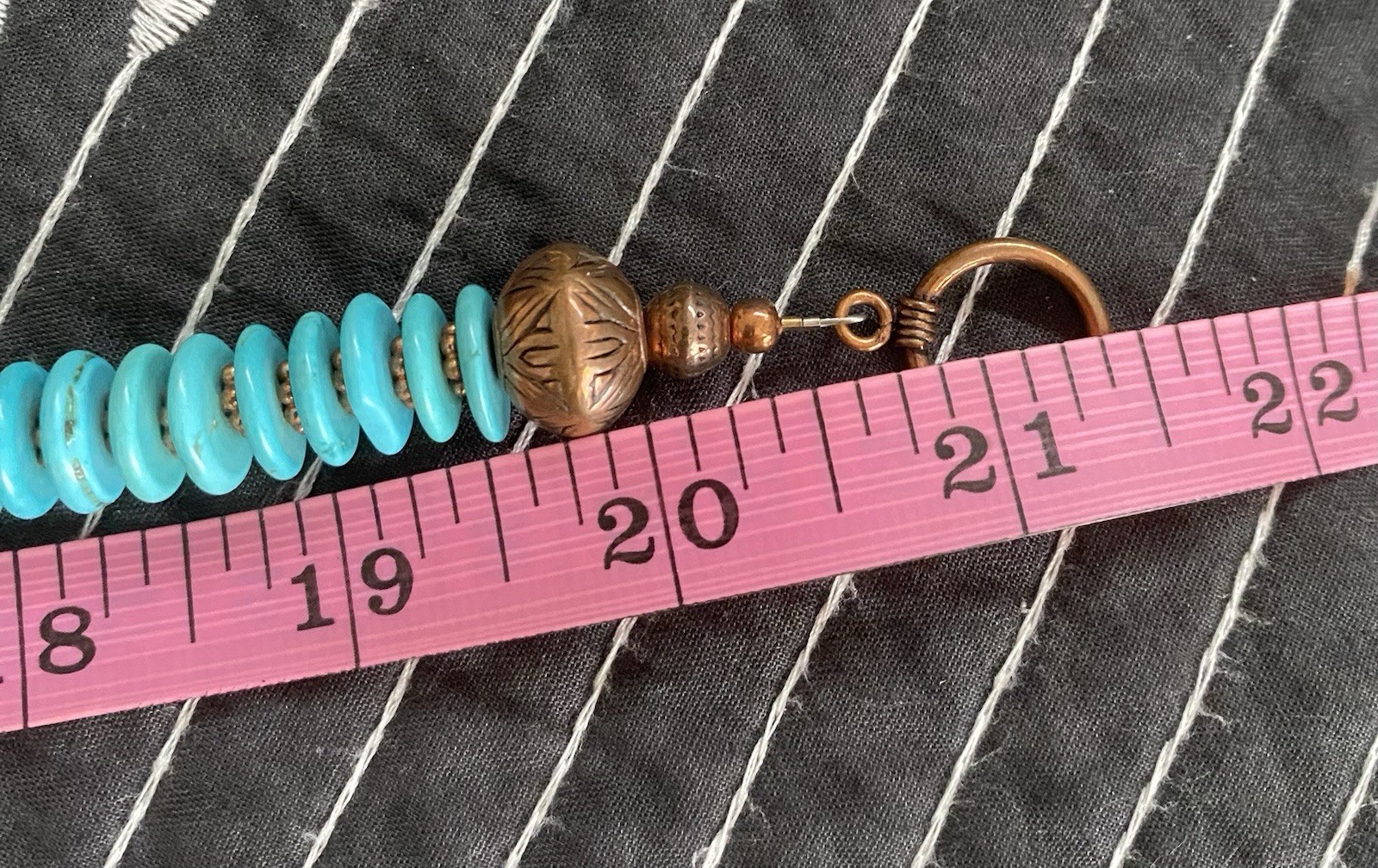 Turquoise And Copper Handcrafted Necklace