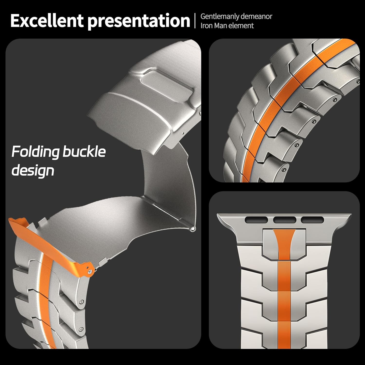 Luxury Titanium Metal Case Band For Apple Watch Ultra 3 49mm 11 10 9 8 7 6 5 SE