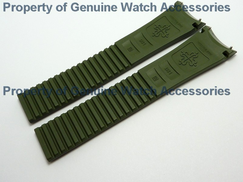 Patek Philippe Aquanaut 5164, 5164A Khaki Green (21mm X 18)Rubber Strap (D31)NEW