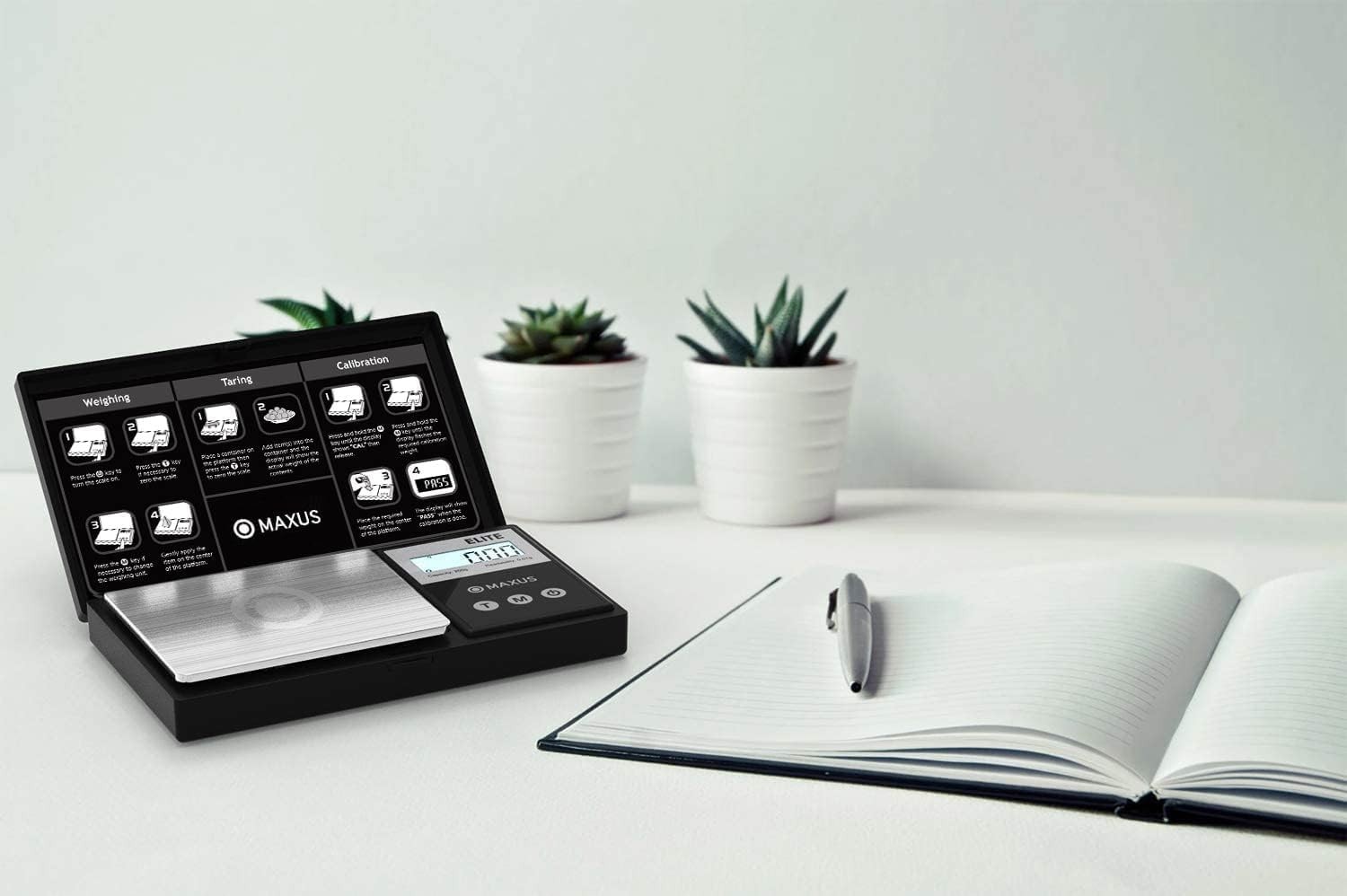 Compact 500g x 0.01g Digital Gram Scale with Tare Function and Backlit LCD