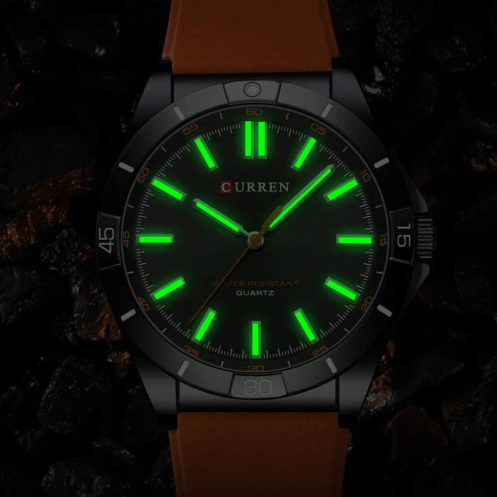 CURREN Men Quartz Watch Casual Business Wristwatch Boys Silicone Sport Watches