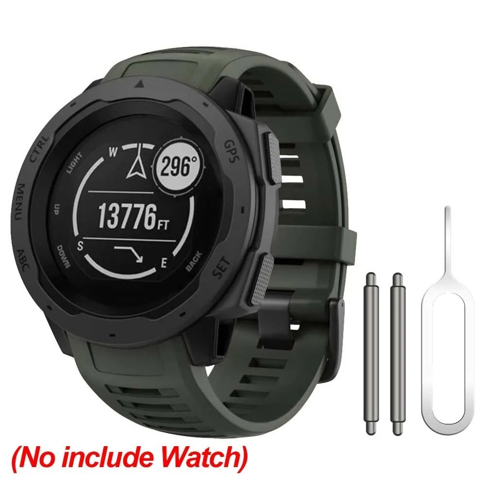 Silicone Rubber Watch Strap Band With Tool for Garmin instinct