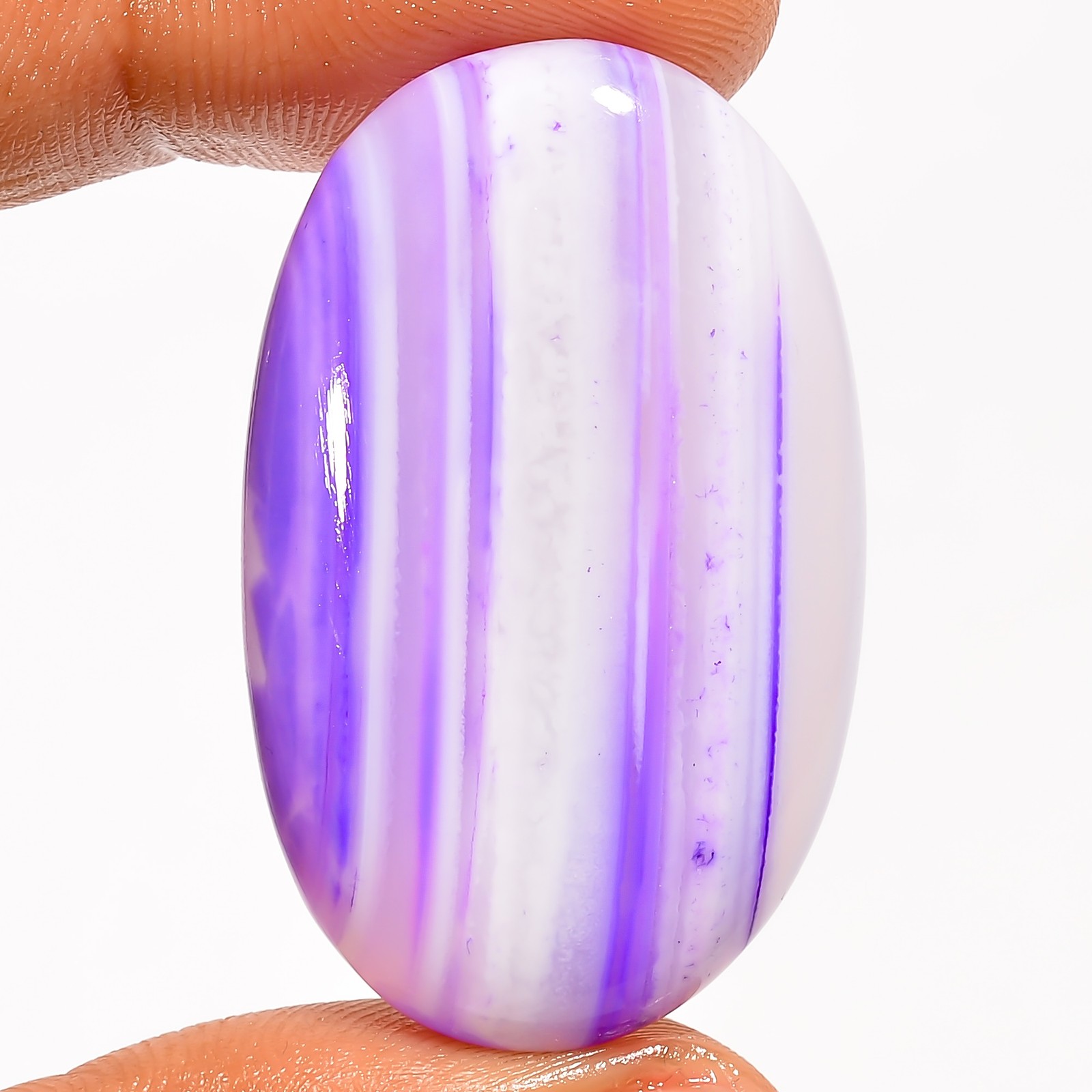 Purple Botswana Agate Oval Shape Cabochon Gemstone 50.5 Ct. 38X23X6 mm UG-6578