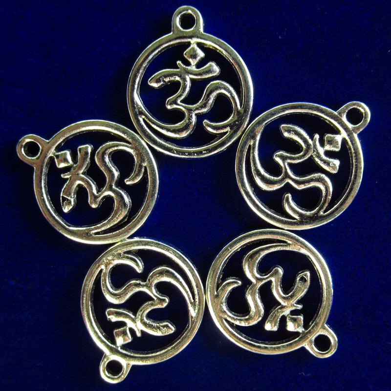 12Pcs 20x18x2mm Tibetan Silver Yoga Symbol Round Pendant Bead CJ51