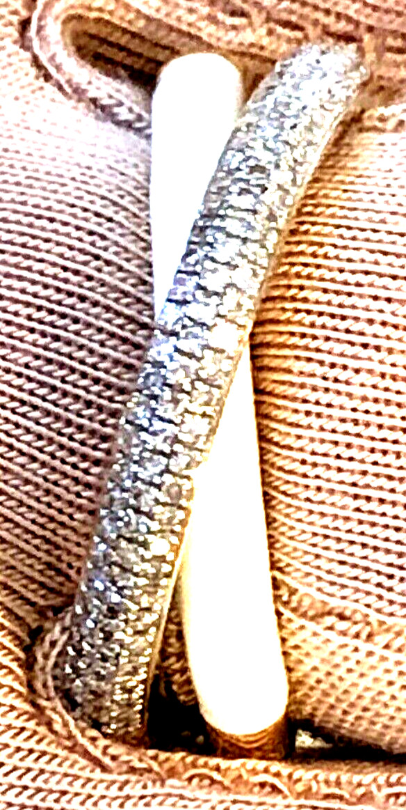 AFFINITY DIAMONDS 14K GOLD PLATED SS & WHITE ENAMEL BYPASS RING, SZ 8 (M4109-23)