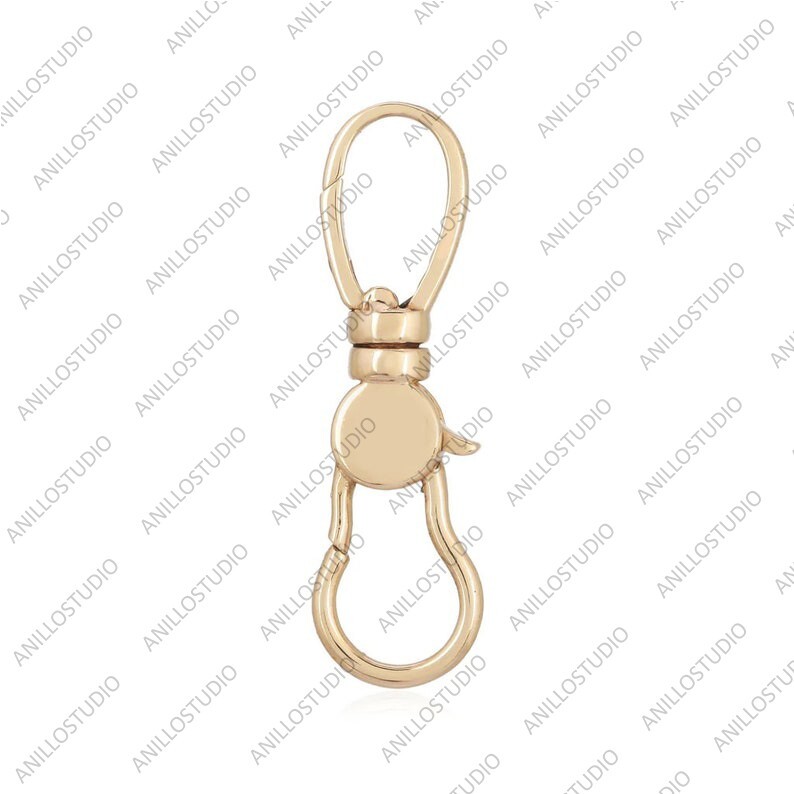 14k Solid Yellow Gold Lobster Clasp Lock Connector For Pendant,Necklace,Bracelet