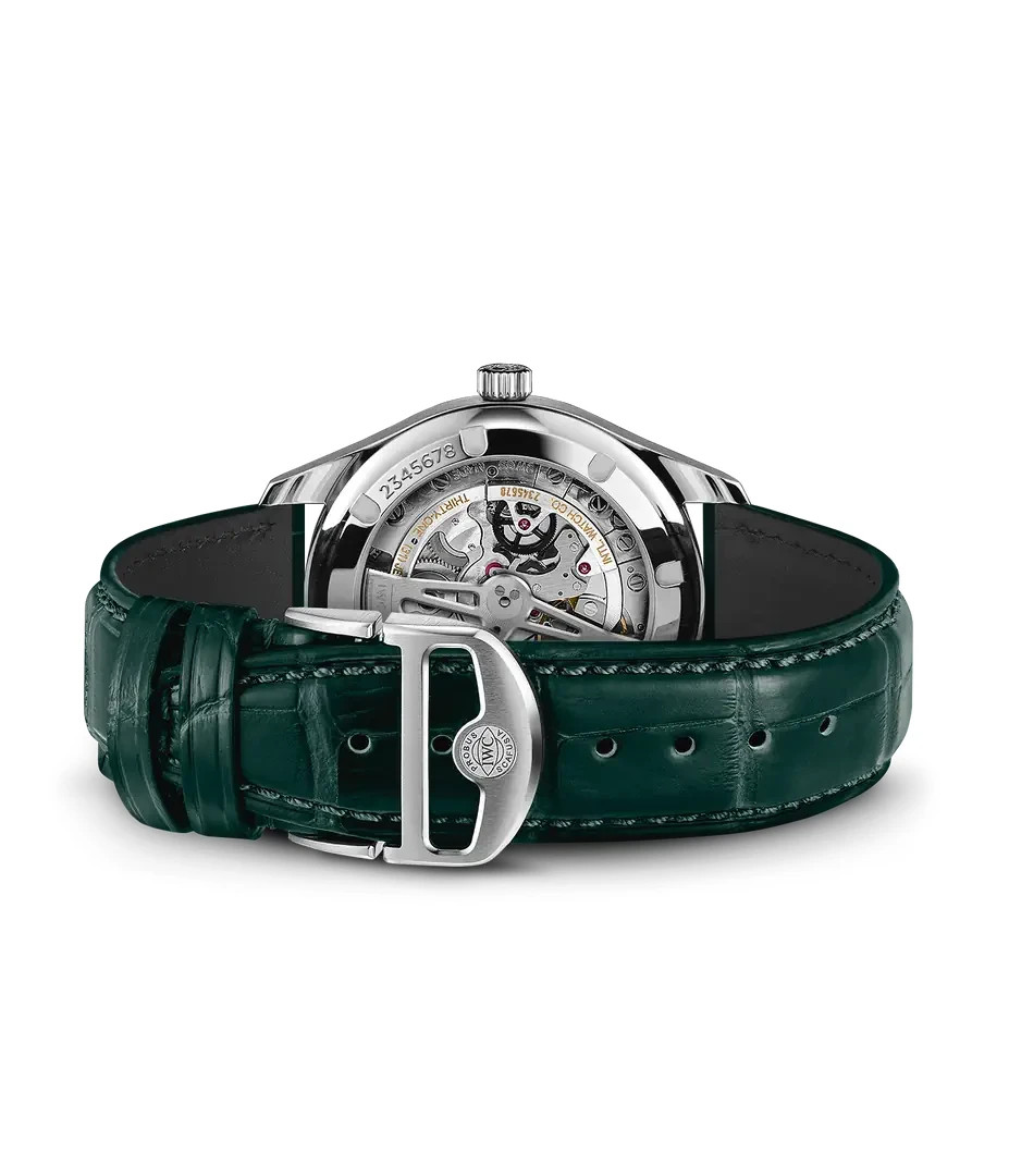 New IWC Portugieser Automatic 40 Green Dial Green Crocodile Strap Watch IW358310