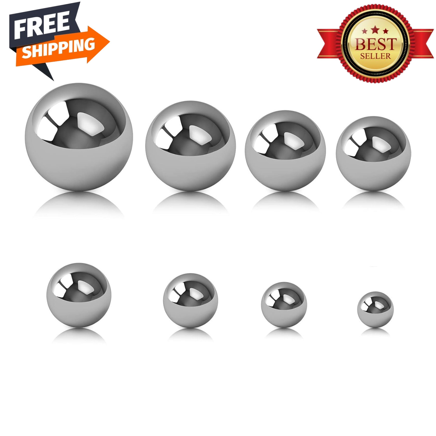 8 Balls Set Lot Ring Making Ball Tool Folding Press Coin Ring Ball Bearing