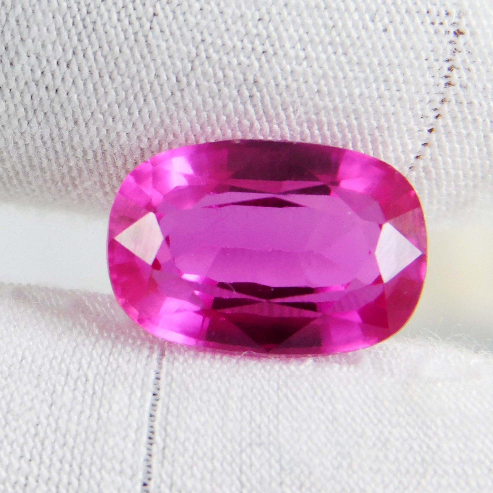 Certified PIGEON BLOOD Pink Ruby 6.70 Ct Natural Untreated Cushion Exclusive