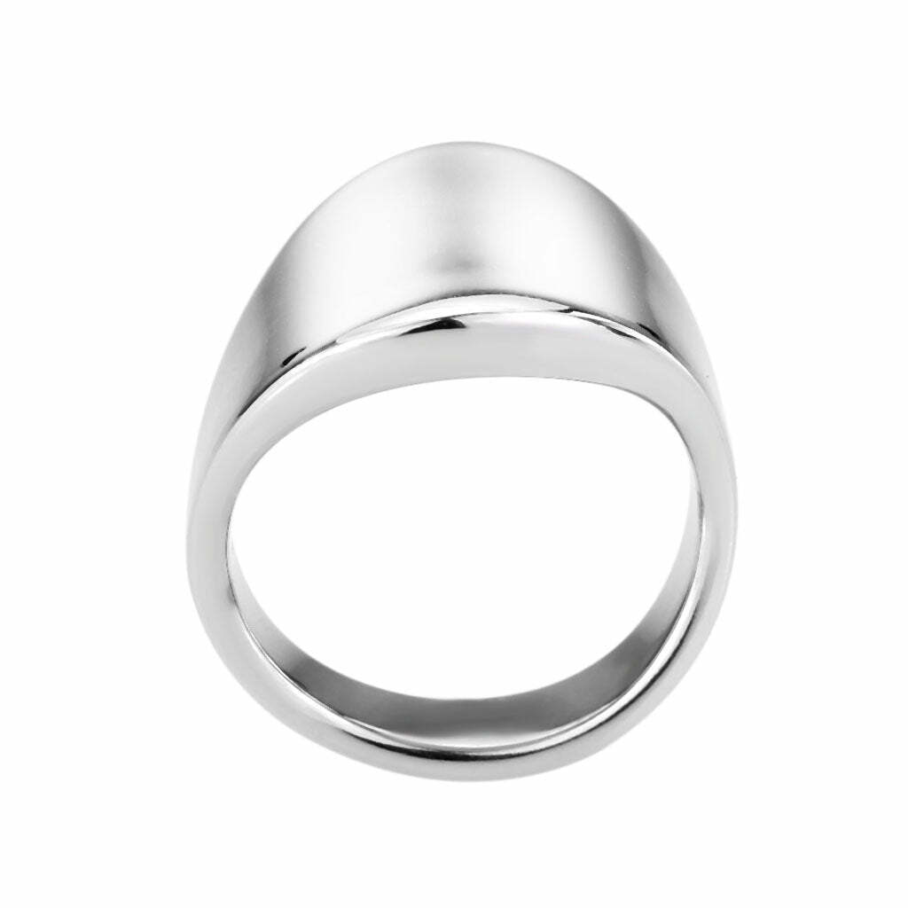 TK3801 – High polished (no plating) Stainless Steel Ring with NoStone in No