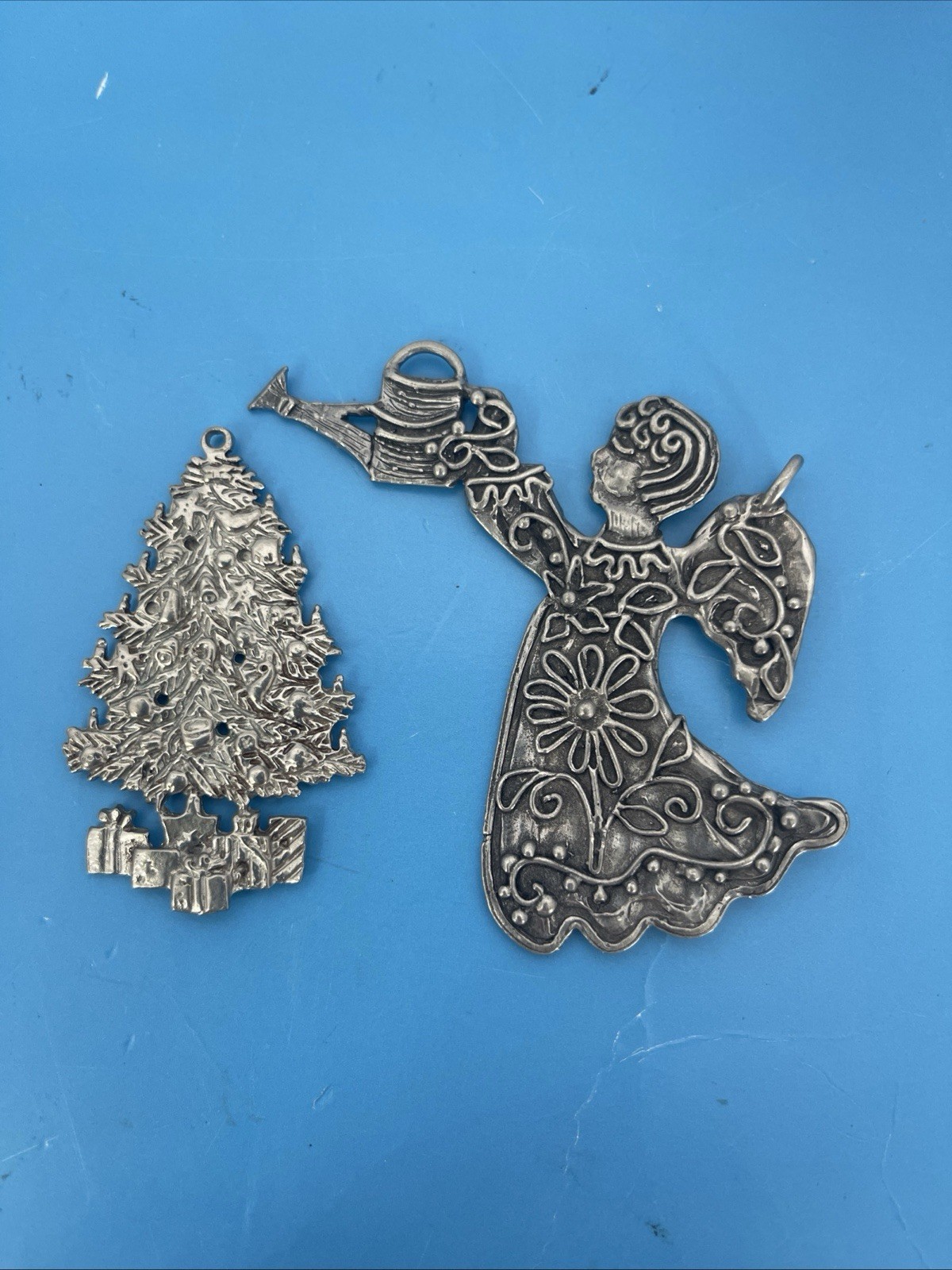 NEW Pewter Angel Christmas Ornament from the Designer Marcie, With Tree Unmarked