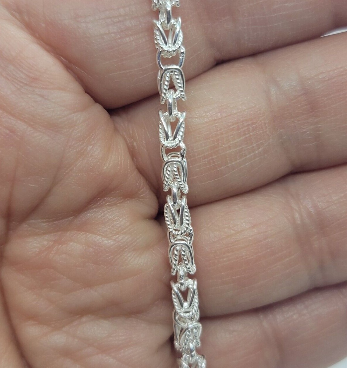 925 Sterling Silver Turkish Chain High Quality Necklace Bracelet 4mm Size 7″~30″