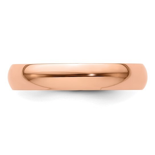 REAL 10K Rose Gold 2mm 3mm 4mm 5mm 6mm 8mm 1/2 Round Men Women Wedding Band Ring