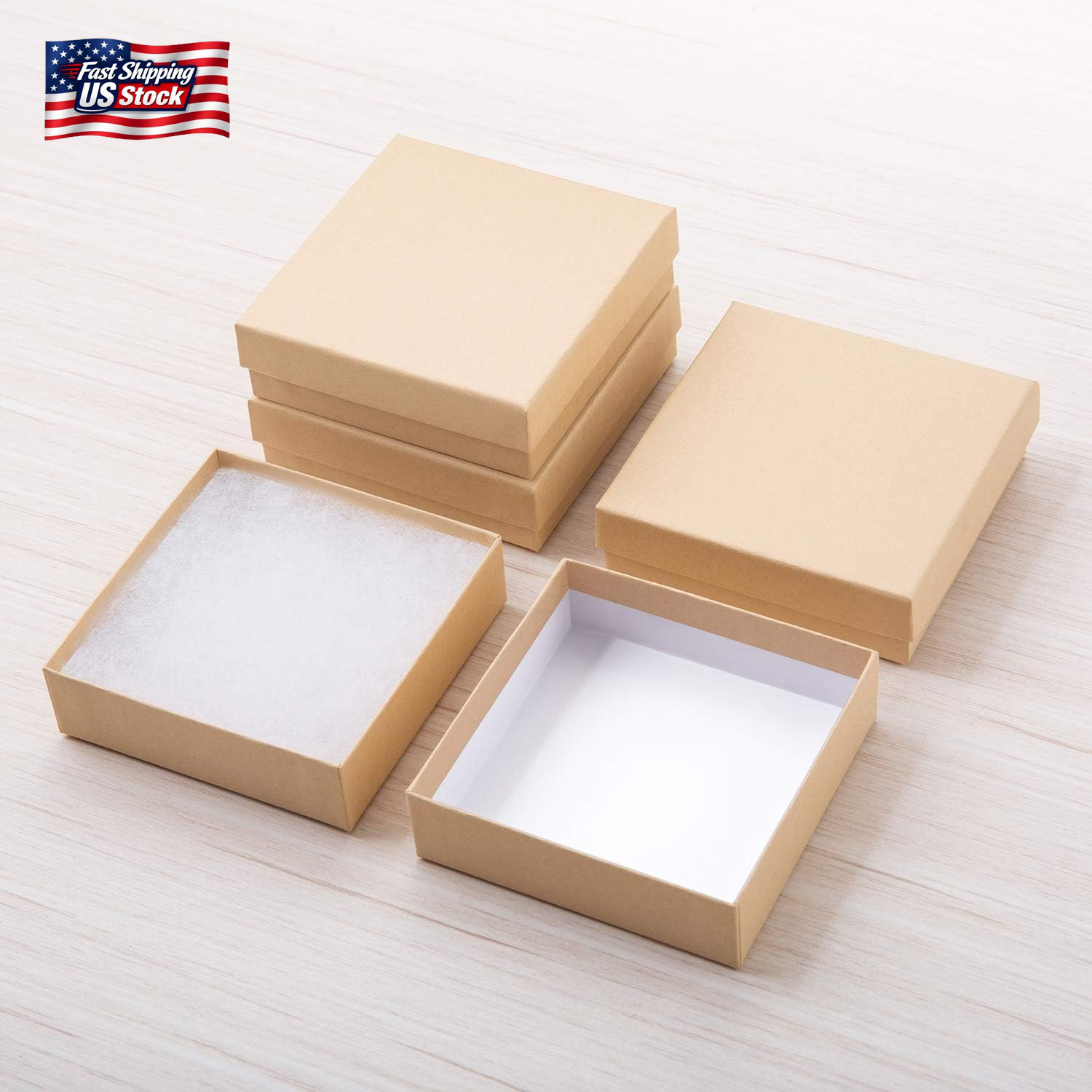 GEFTOL Jewelry Gift Boxes 20 Pack 3.5X3.5X1 Inch Cardboard Jewelry Boxes,Small G
