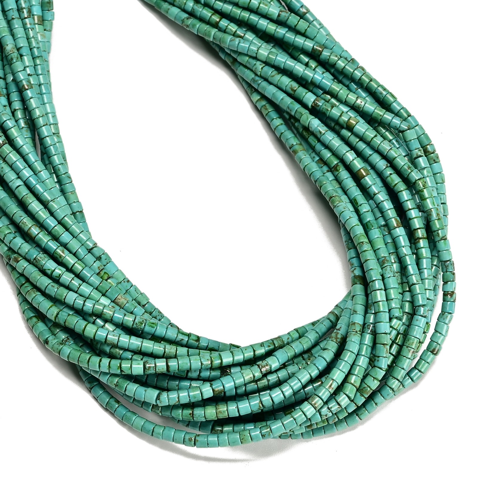 Blue Turquoise Heishi Disc Beads Size 2.5x3mm 15.5″ Strand