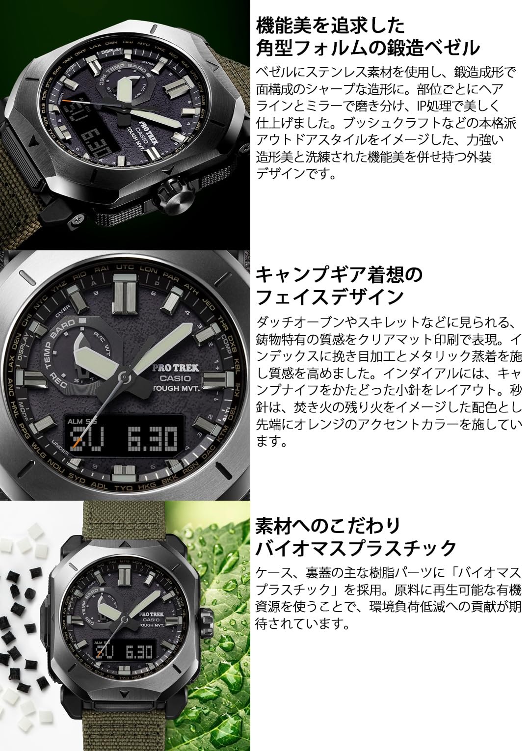 CASIO PRO TREK PRW-6900YB-3JF CORDURA Band Solar Radio Men’s Watch