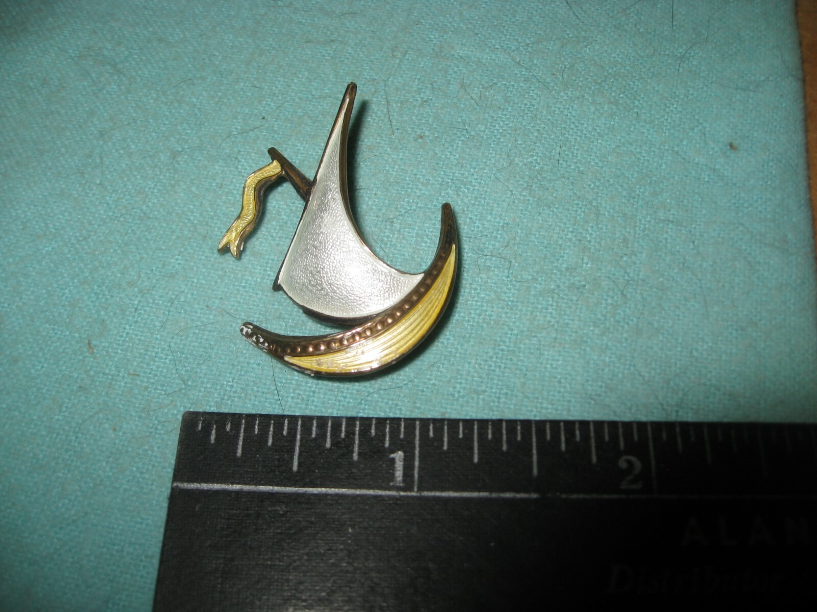 Sterling Silver Viking Ship Pin Brooch signed Ivar T. Holth Norway