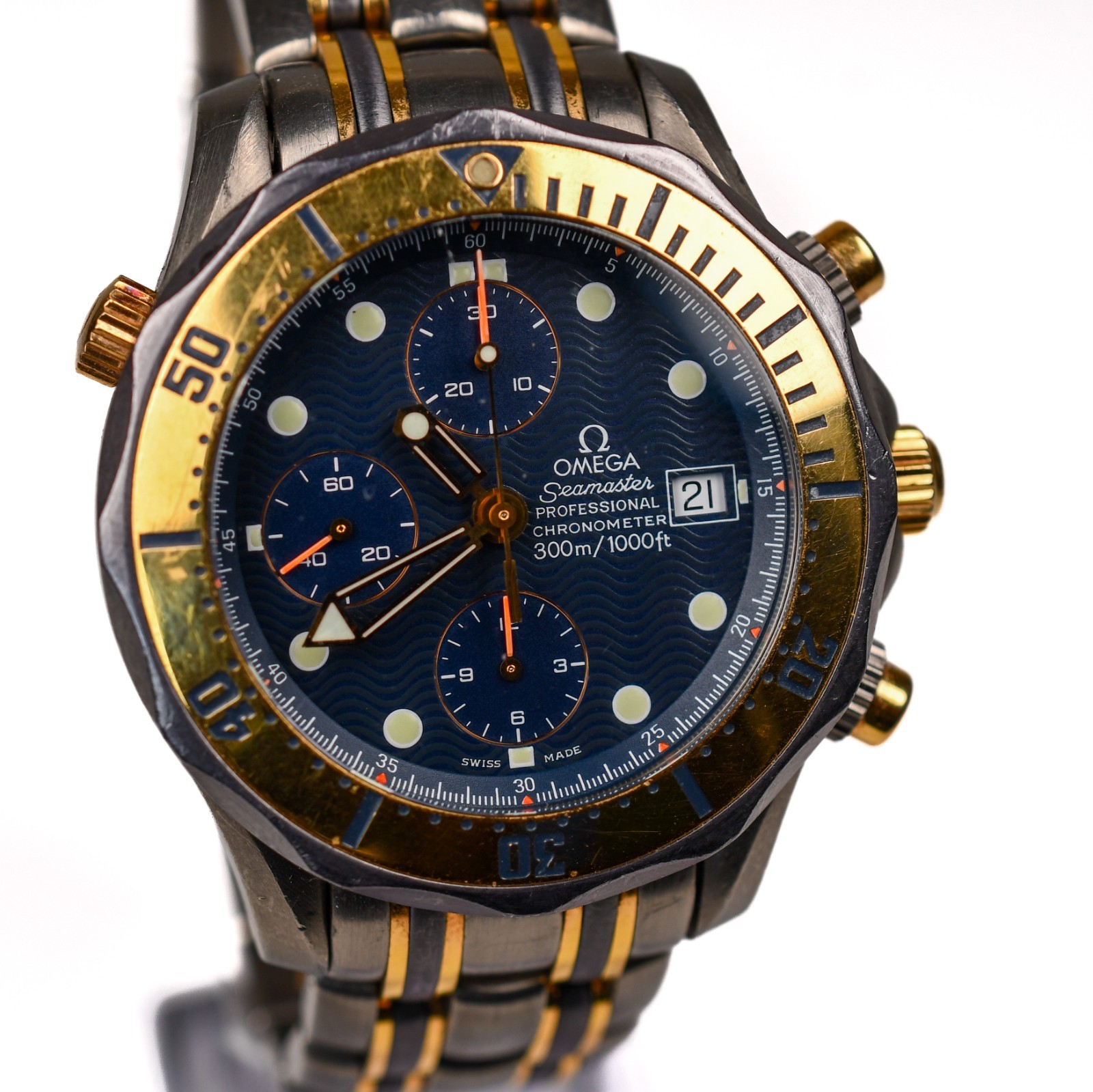 Omega Seamaster Chronograph Chronometer 2297.80 41.5mm 1995 Cal 1164 Full Set
