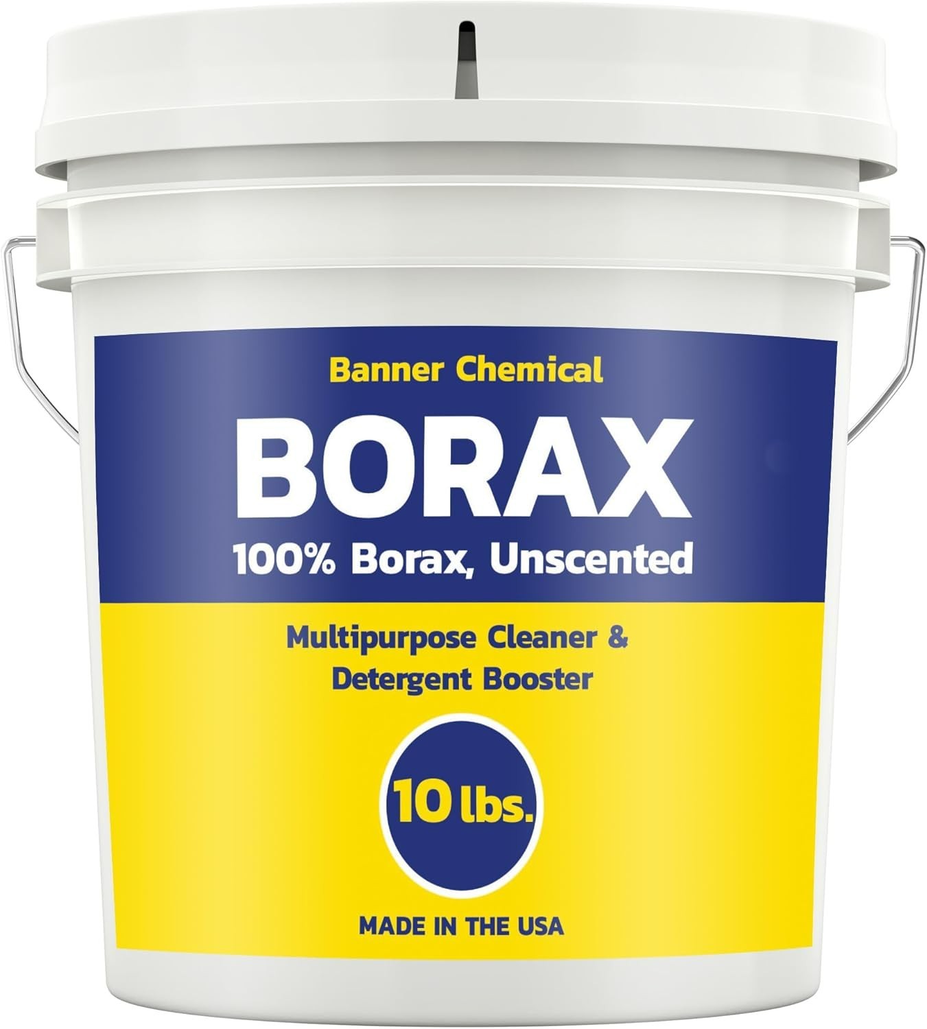 Raw Borax (10 lbs) – 100% Pure, Unscented, Multi-Purpose Cleaner & Detergent…
