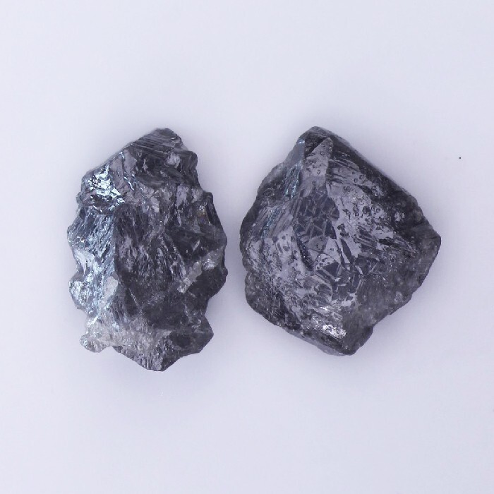Natural Blackish Color 1.55 Carat Raw Loose Rough 2 Pcs African Amazing Diamond