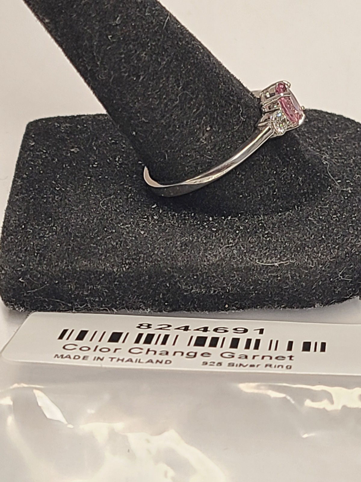 Premium Color Change Garnet and G-H SI Luxuriant Lab Grown Diamond 1.20 ctw Ring