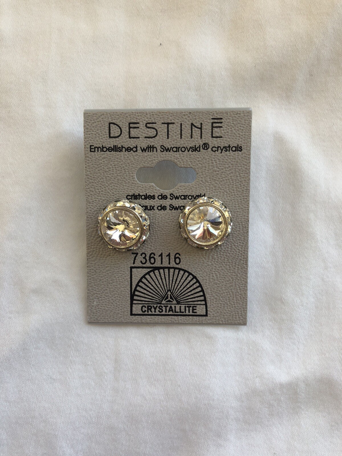Destine Crystallite Earrings Embellished with Swarovski Crystals