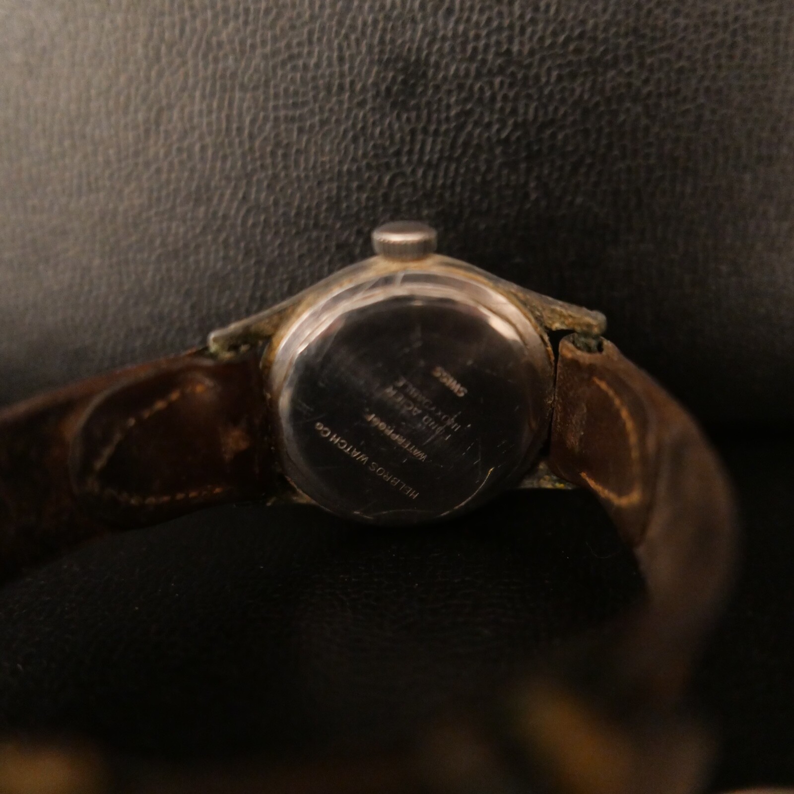 Vintage Helbros SWISS WATCH For PARTS / REPAIR FOND ACIER INOXYDABLE