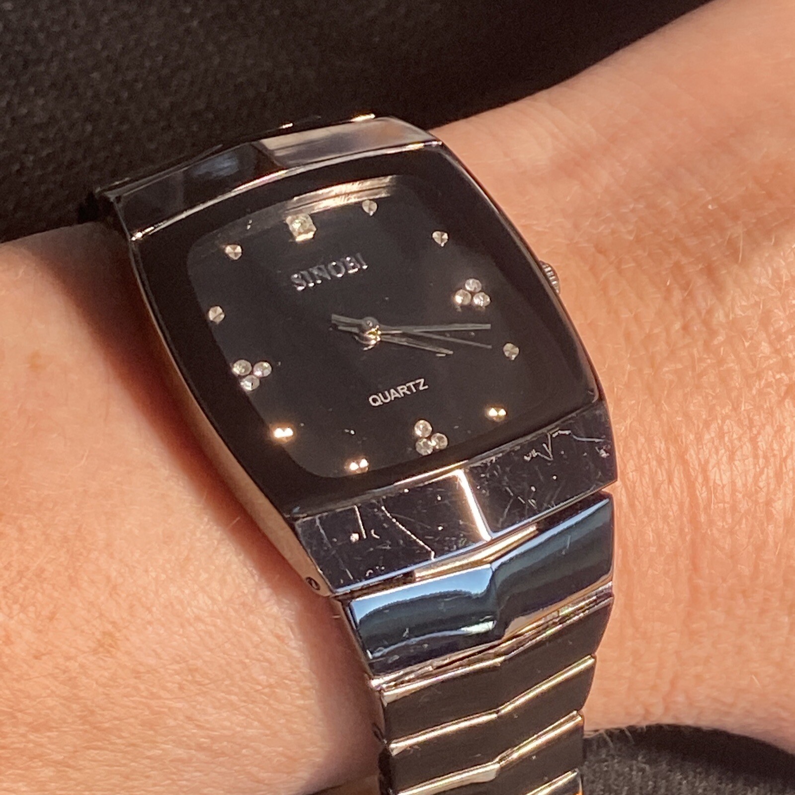 Sinobi Vtg 1996 Modernist Dial Watch Stainless Steel S919G Works