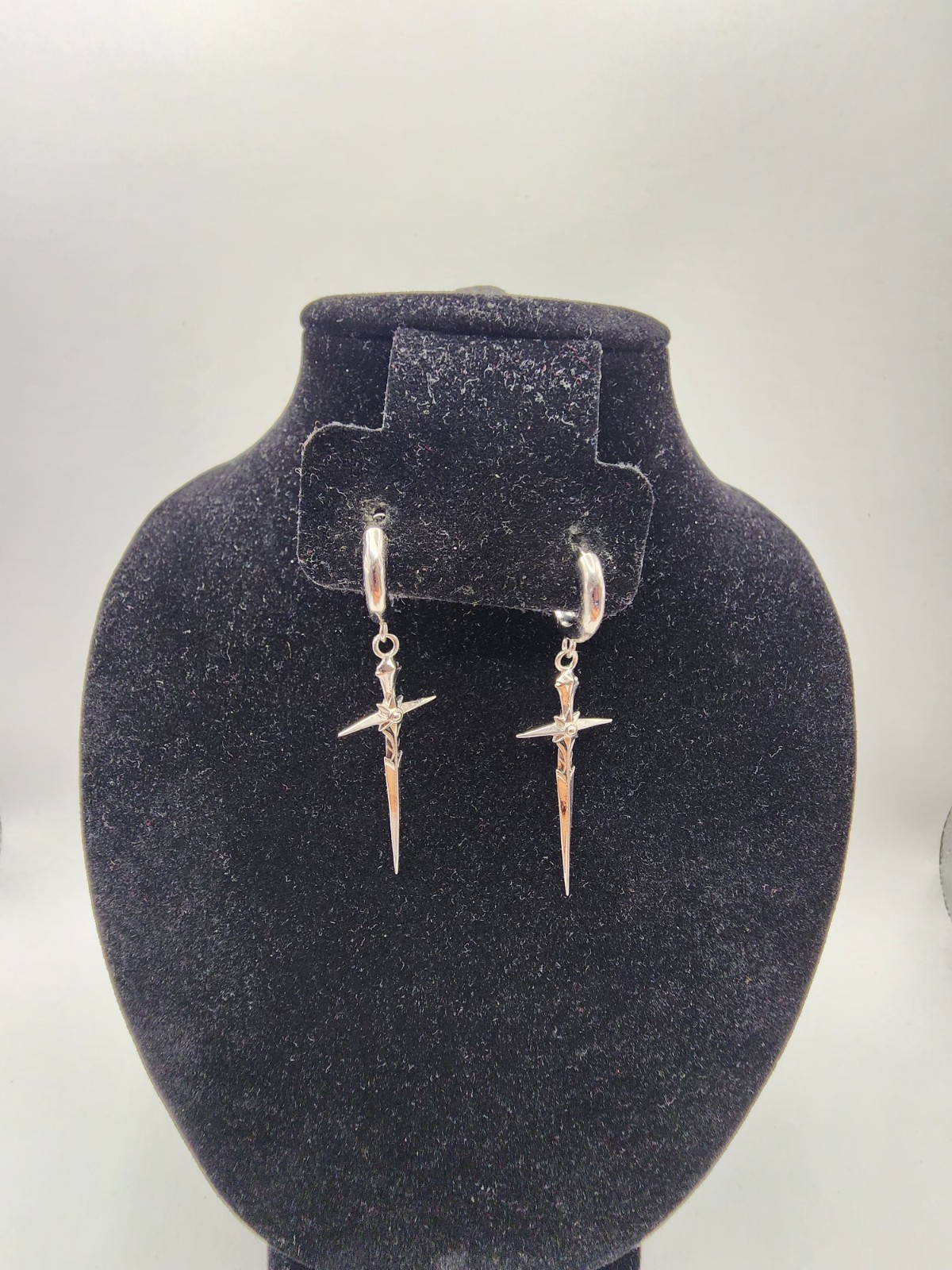 NEW Ask & Embla Ecledia Dagger Hoop Earrings Stainless Steel Goth Sword