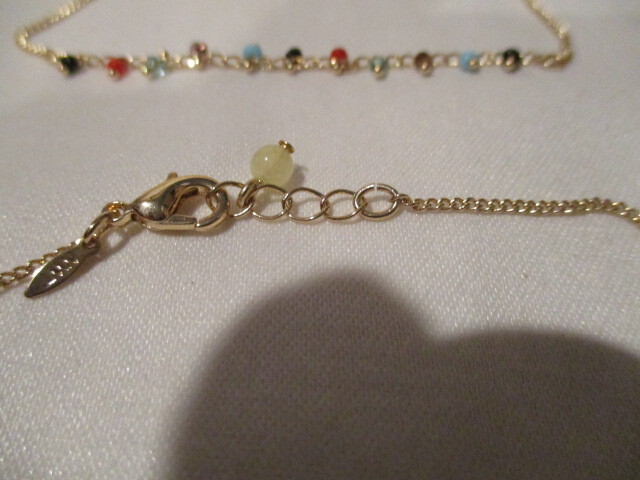 AVON Summertime Fun 2 Piece Anklet Set Goldtone “Fruits” 10″ Beaded w/3 Fruits