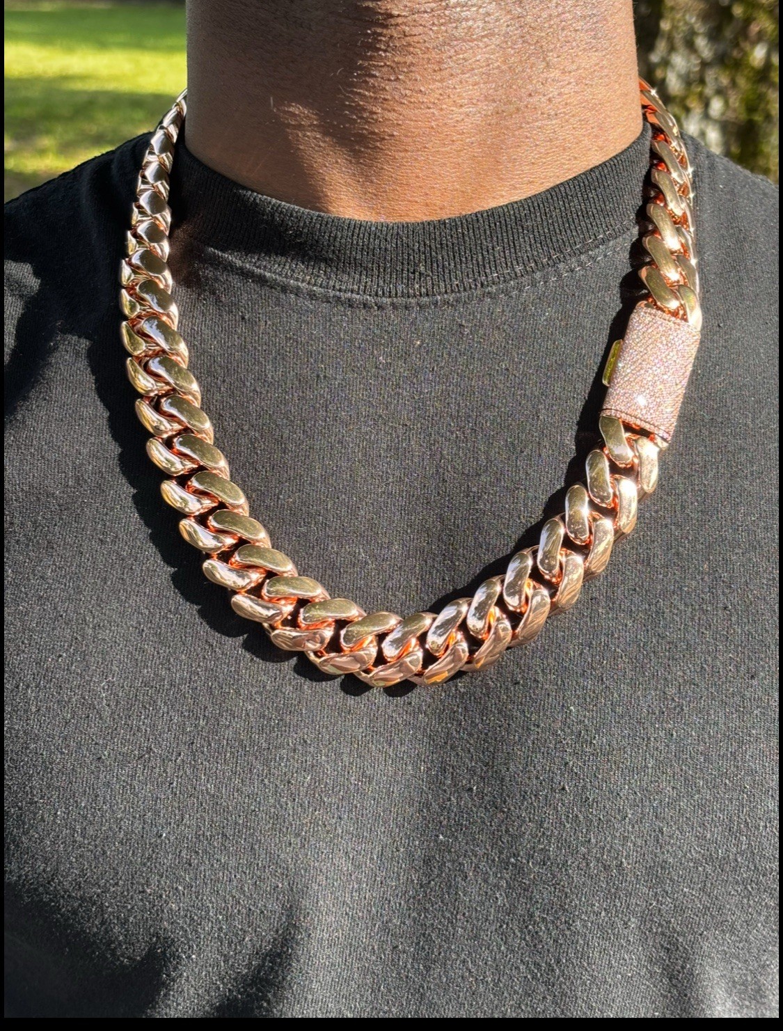 Miami Chain Miami Rose Gold Cuban Link Gold Plated Stainless Steel 20mm