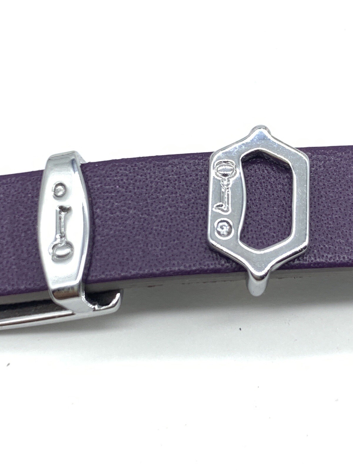 Keep Collective Bracelet Slide Charm Rhinestone Silver Gold P Purple Leather B13