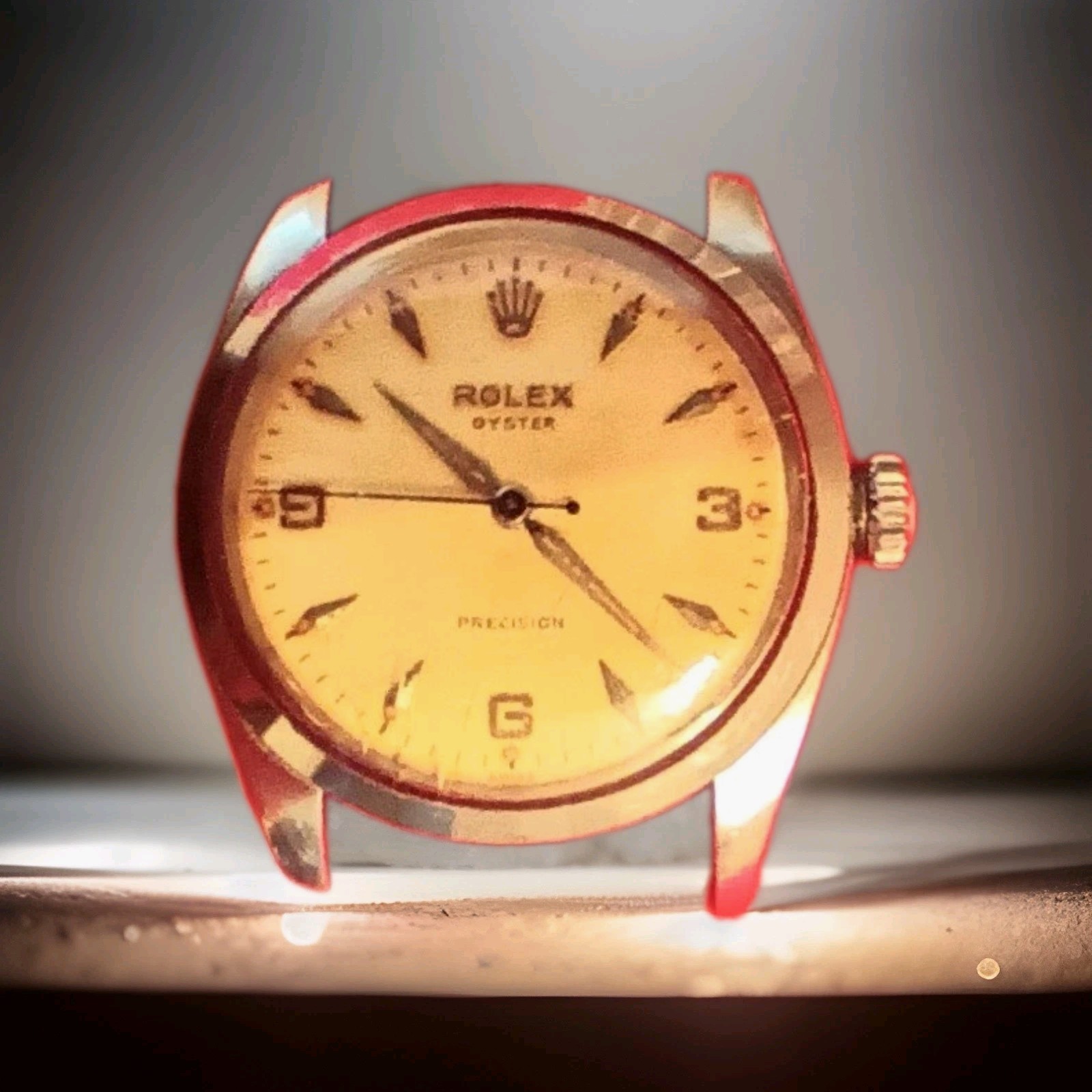 *RARE* ROLEX OYSTER PRECISION WATCH REF 6422 Circa 56 HEAD ONLY MANUAL 33-34mm